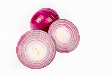 purple onions isolated