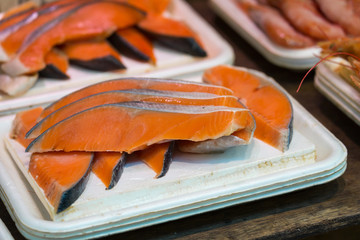 Fresh raw salmon fillet