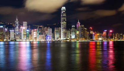 Hong Kong skyline at night