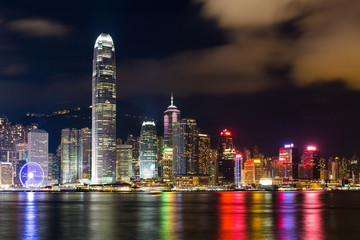 Fototapeta na wymiar Hong Kong, Victoria Harbour at night