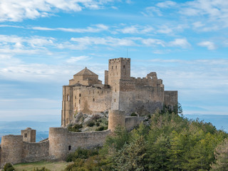 Fototapeta na wymiar Medieval castle of Loarre in Aragon, Spain