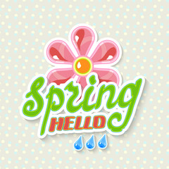 Hello Spring. Hand Lettering 