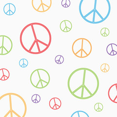 Peace symbol on white background. Vector illustration.