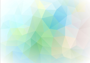 abstract vector polygon with white vignetting green tone