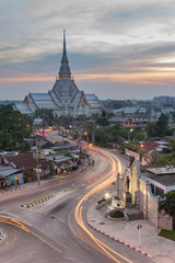 Thai temple Wat Sothon at sunset