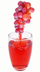 pink grape juice isolated