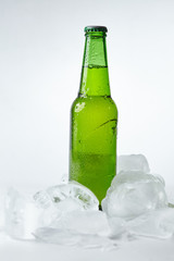 beer bottle in the ice