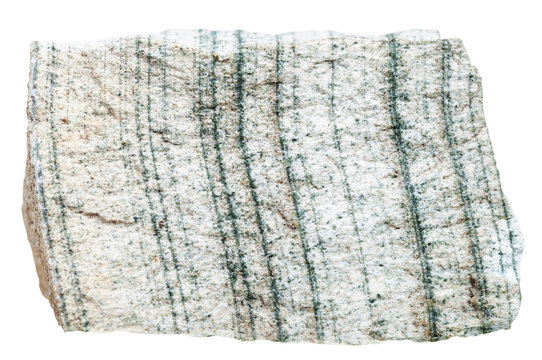 calcic skarn stone isolated on white