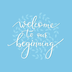 Wedding simple lettering decor