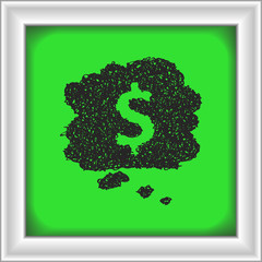 Simple doodle of a money thought bubble