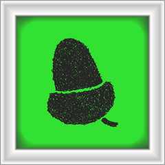 Simple doodle of an acorn