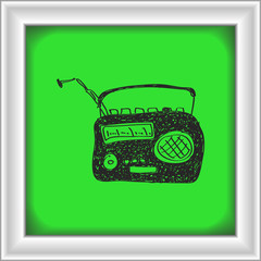 Simple doodle of a radio