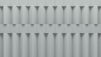 abstract rectangular and box elements background with randomly rotated elements, 3d render or boxes and rectangles with fillet edges
