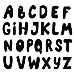 Cute cartoon english alphabet