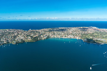 Aerial view on Watsons Bay and Tasman Sea