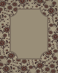 Background with a floral pattern and place for text.