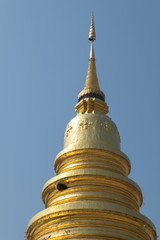 Golden Pagoda Attractions in ChiangMai.