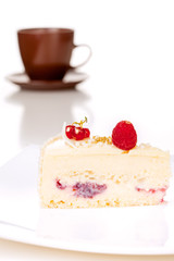  piece of cake on a white background