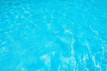 Clean and bright water in swimming pool