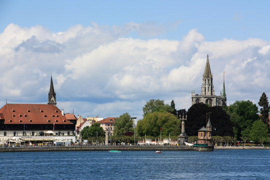 Hafen in Konstanz von Boot