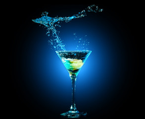 colourful cocktail in glass