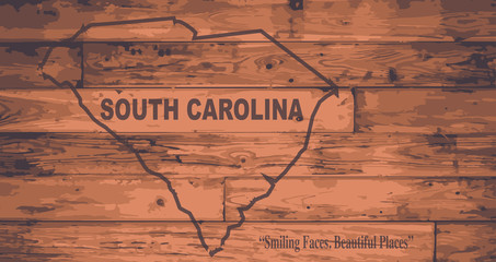 South Carolina Map Brand