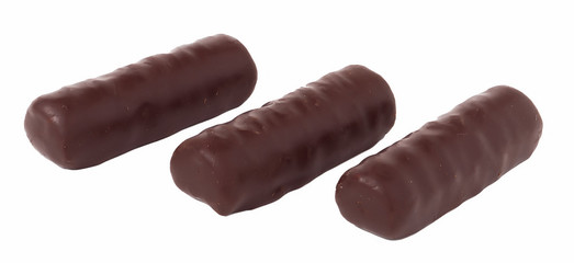 chocolate bars on a white background