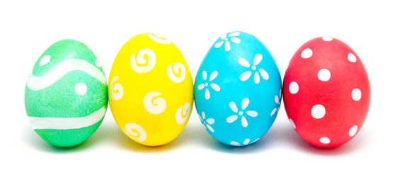Perfect colorful handmade easter eggs