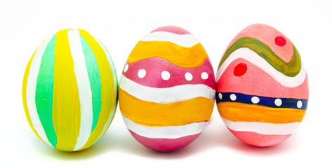 Perfect colorful handmade easter eggs