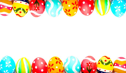 Perfect colorful handmade easter eggs isolated