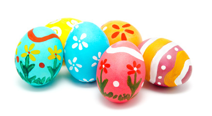 Perfect colorful handmade easter eggs