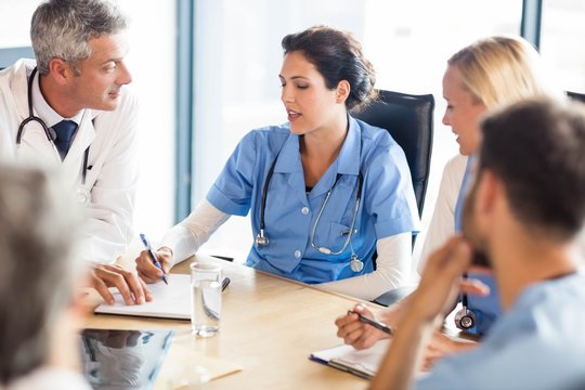 Medical team having a meeting