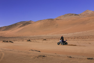 Obraz na płótnie Canvas Quad racing in the desert II