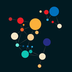 Colorful bubbles abstract art