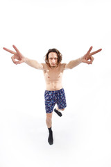 photo shoot men in the studio