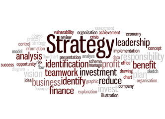Strategy, word cloud concept 9