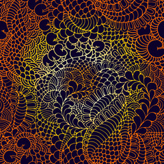 Seamless floral abstract floral wave ornaments