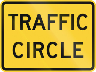 United States MUTCD road sign - Traffic circle