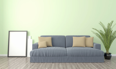 Modern bright interior. 3D render