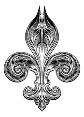 Fleur de Lis in Vintage Style © Christos Georghiou
