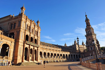 Plaza de España de Sevilla, España, sur de Europa
