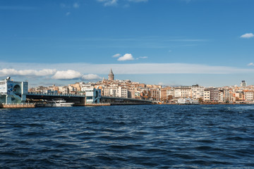 Obraz premium Galata Bridge with Galata tower in background Istanbul