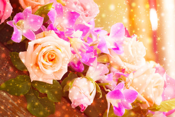 Fototapeta na wymiar beautiful background with flowers roses
