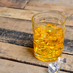 Scotch on wooden background