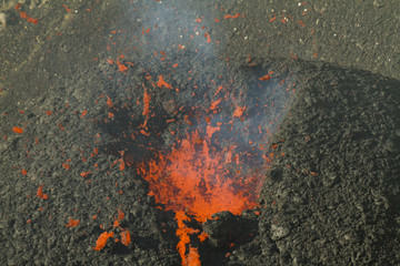 Lava close up on Mount Etna