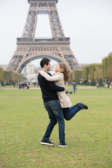 Fototapeta premium young couple in Paris