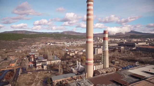 Power station / aerial view