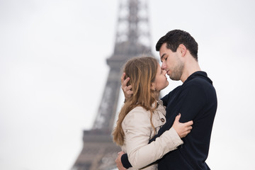 young couple in Paris