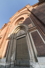 Fototapeta premium Milan: Facade of Carmine church