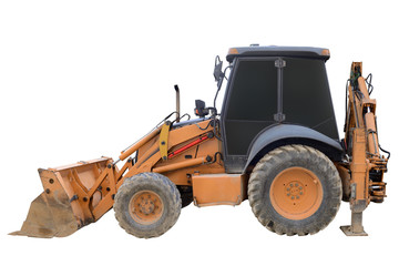 Tractor isolated on white background